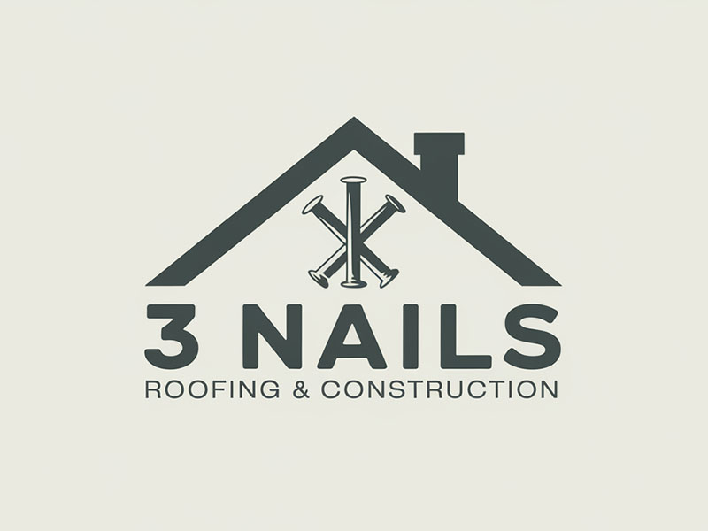 3 Nails Roofing & Construction logo design by IamSoya