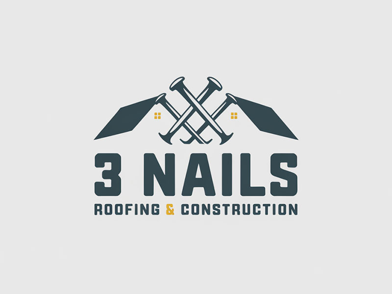3 Nails Roofing & Construction logo design by IamSoya