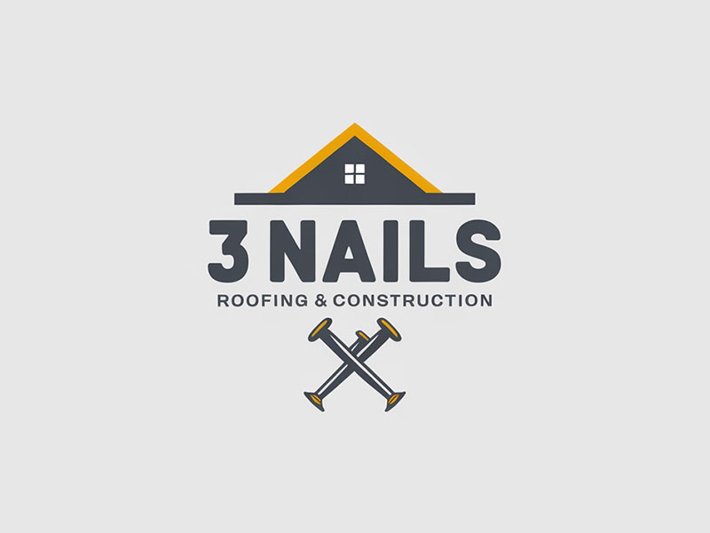 3 Nails Roofing & Construction logo design by IamSoya