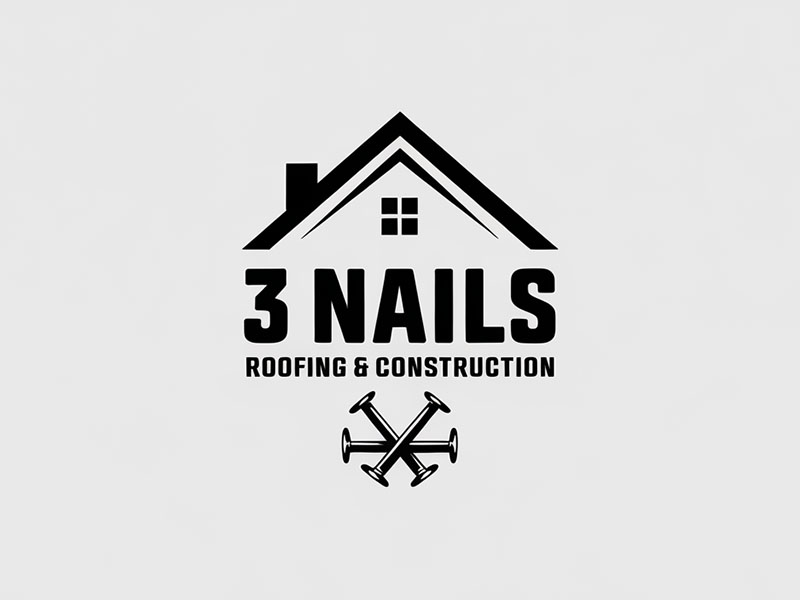 3 Nails Roofing & Construction logo design by IamSoya