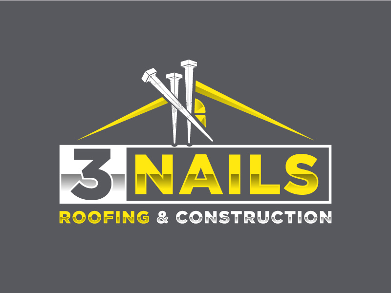 3 Nails Roofing & Construction logo design by Rainbow07
