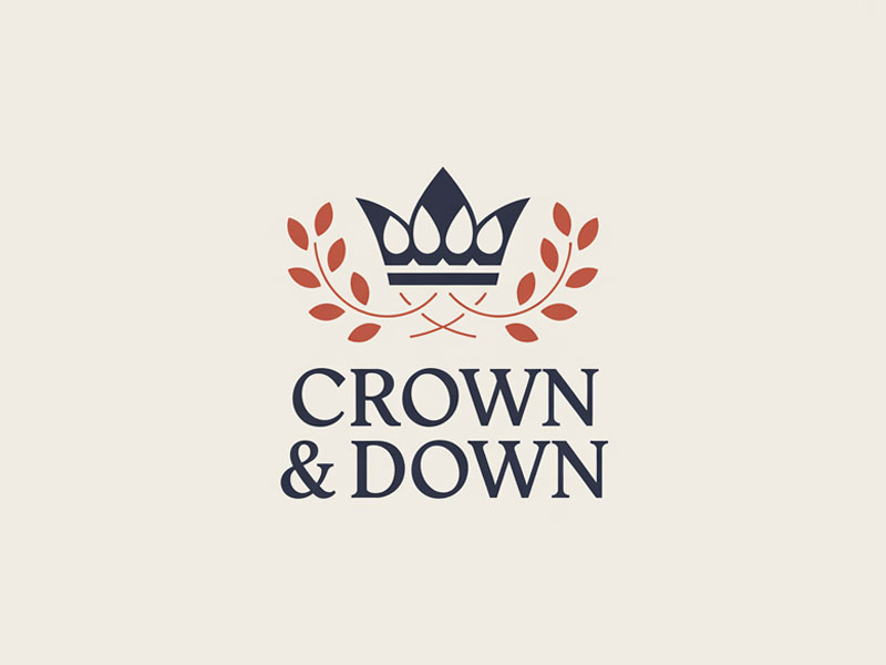 Crown & Down logo design by navneet
