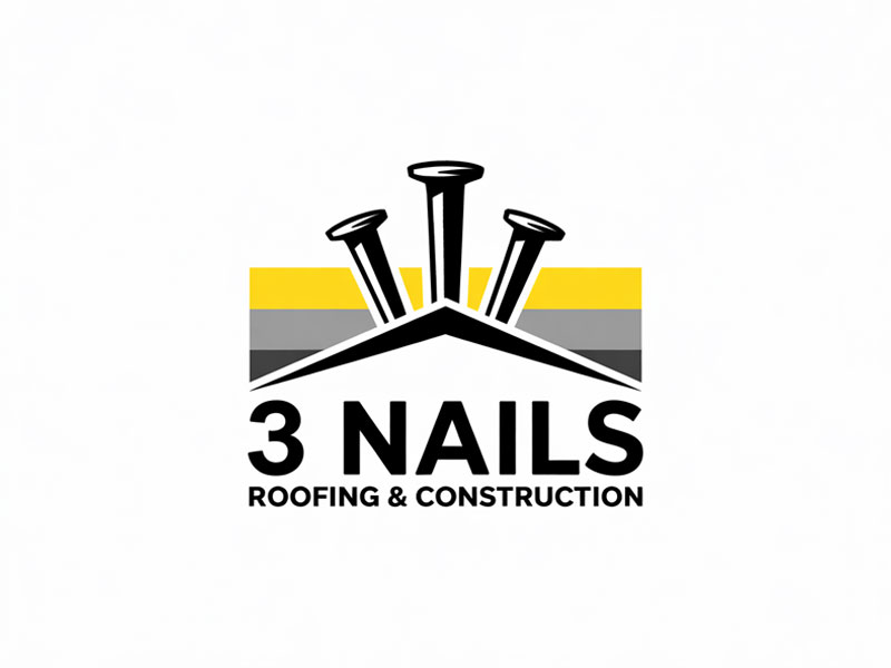 3 Nails Roofing & Construction logo design by navneet
