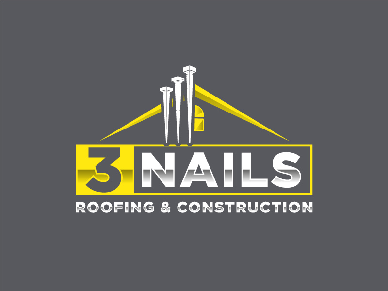 3 Nails Roofing & Construction logo design by Rainbow07