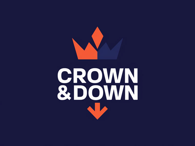 Crown & Down logo design by jandu