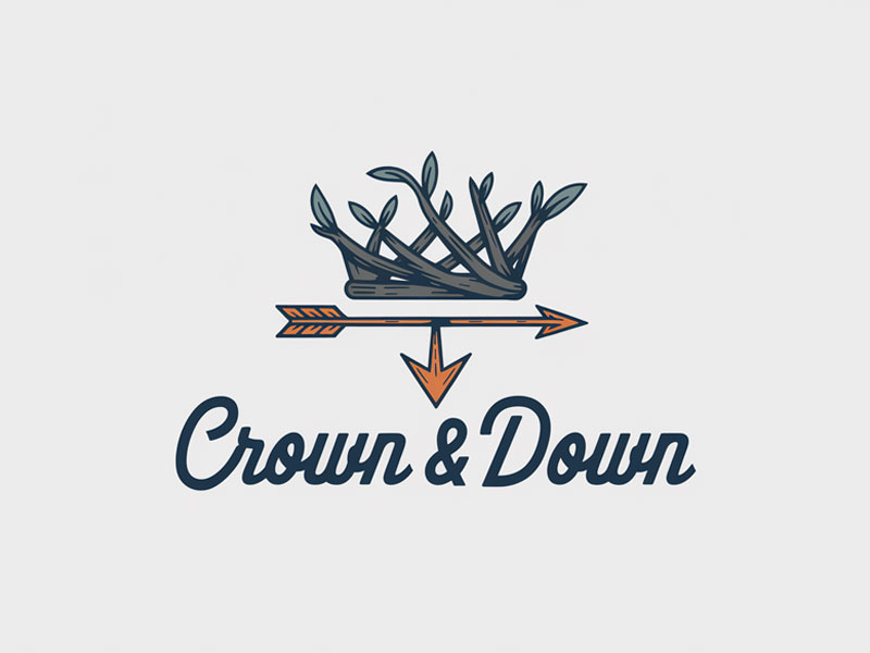 Crown & Down logo design by jandu