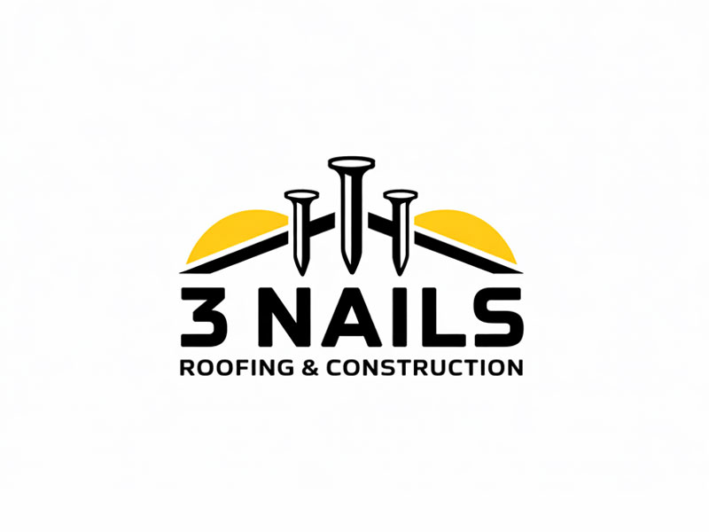 3 Nails Roofing & Construction logo design by jandu