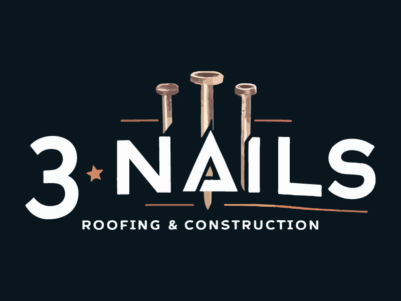 3 Nails Roofing & Construction logo design by Rahul Biswas