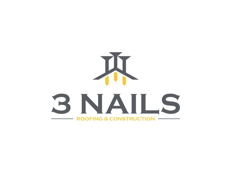 3 Nails Roofing & Construction logo design by Puput Kete