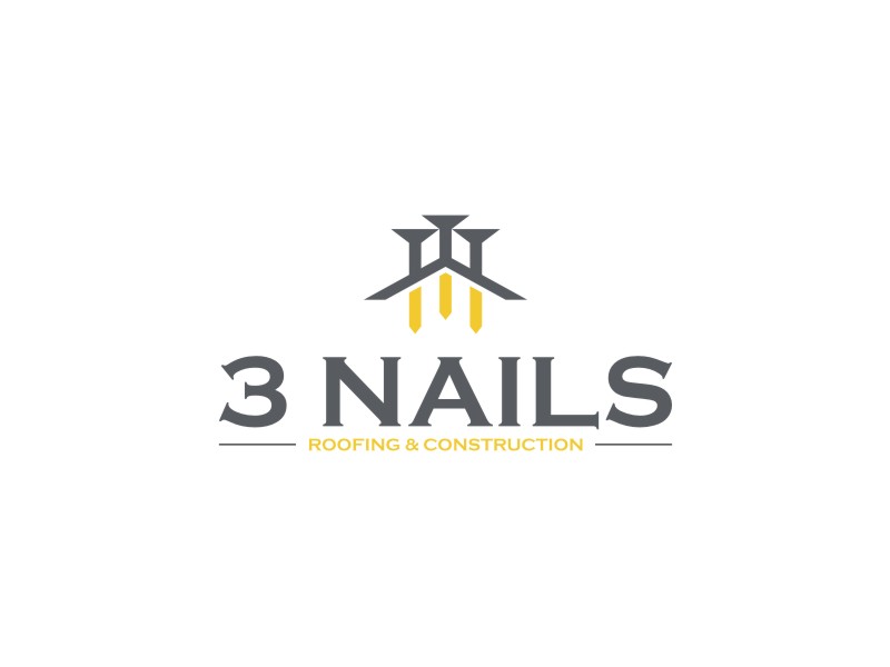 3 Nails Roofing & Construction logo design by Puput Kete
