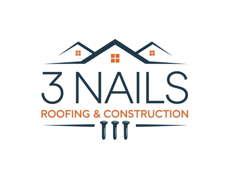 3 Nails Roofing & Construction logo design by Queen D