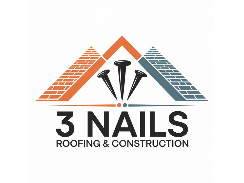 3 Nails Roofing & Construction logo design by Queen D