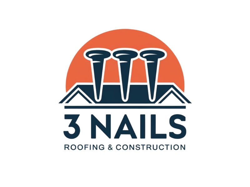 3 Nails Roofing & Construction logo design by Queen D