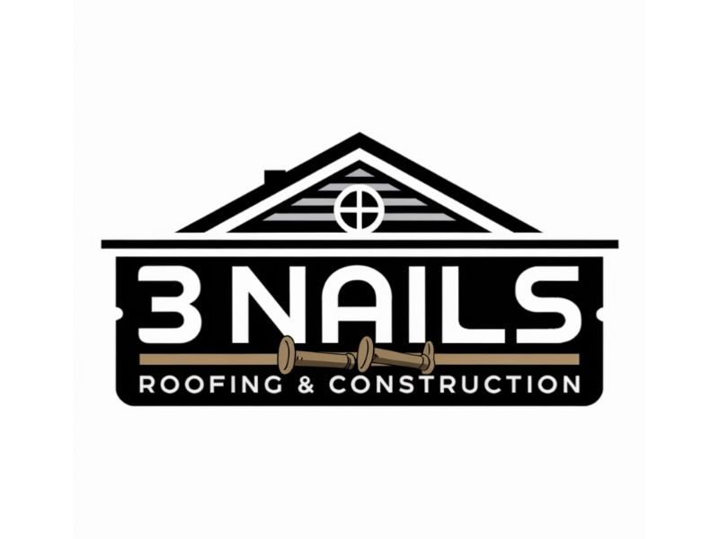 3 Nails Roofing & Construction logo design by Queen D