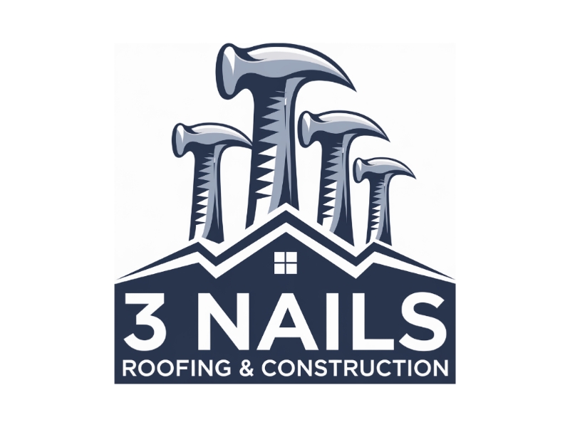 3 Nails Roofing & Construction logo design by Queen D