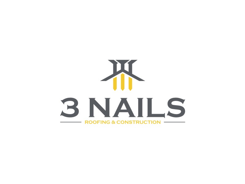 3 Nails Roofing & Construction logo design by Puput Kete