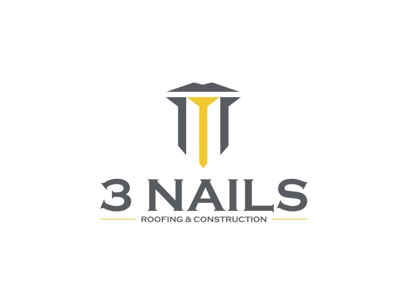 3 Nails Roofing & Construction logo design by Puput Kete
