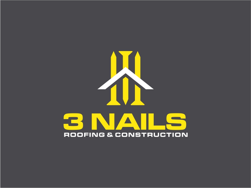 3 Nails Roofing & Construction logo design by rey