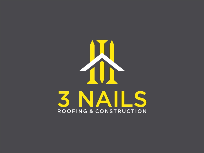 3 Nails Roofing & Construction logo design by rey