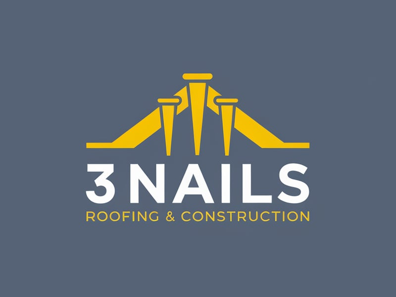 3 Nails Roofing & Construction logo design by pixalrahul
