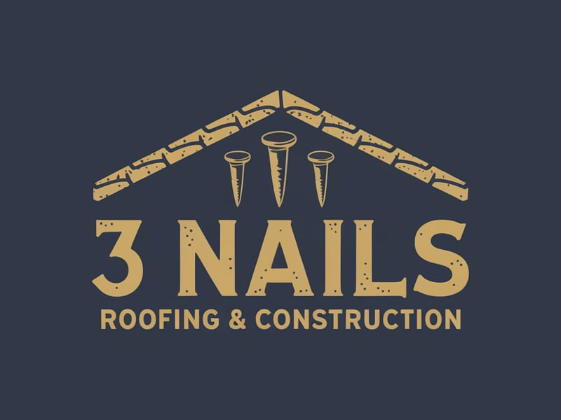 3 Nails Roofing & Construction logo design by pixalrahul