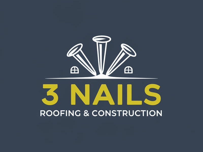 3 Nails Roofing & Construction logo design by pixalrahul