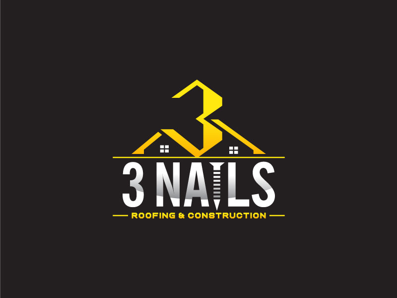 3 Nails Roofing & Construction logo design by NovoTech