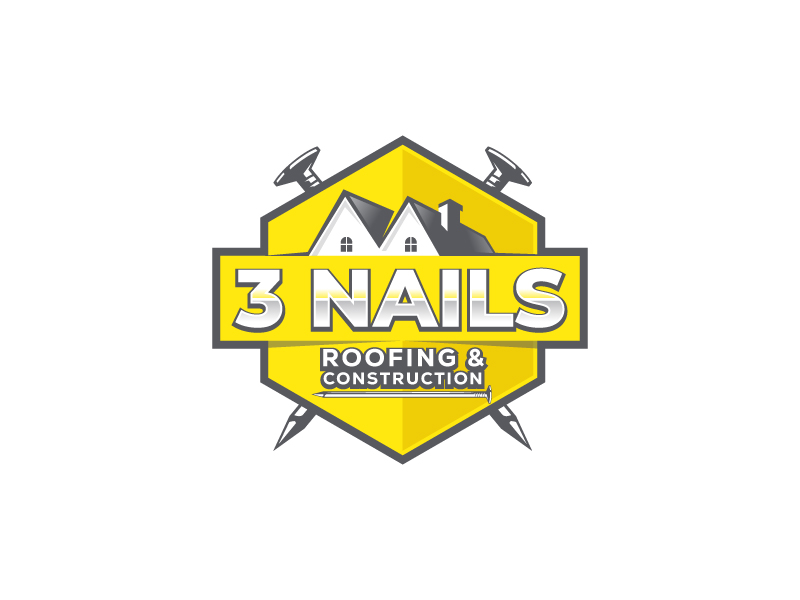 3 Nails Roofing & Construction logo design by NovoTech