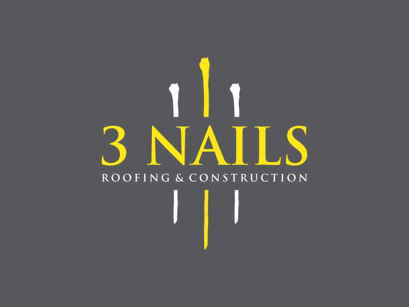 3 Nails Roofing & Construction logo design by Gedibal