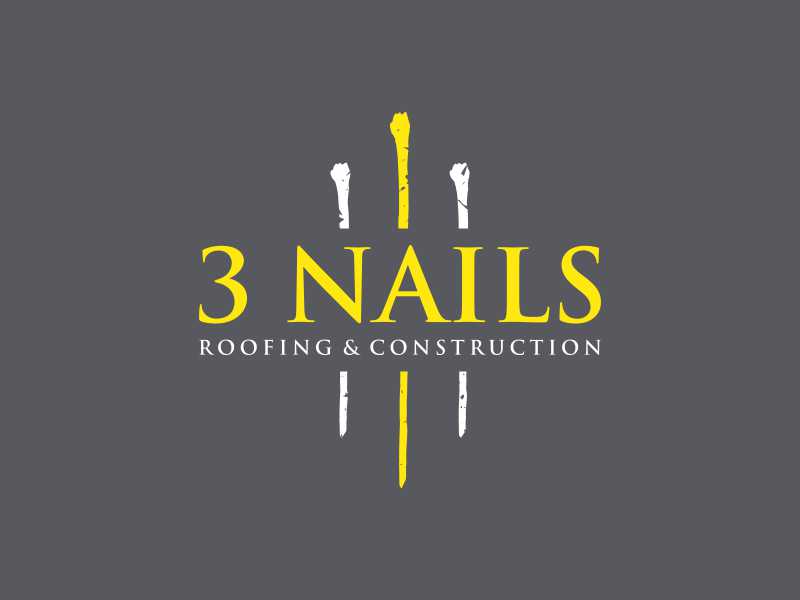 3 Nails Roofing & Construction logo design by Gedibal