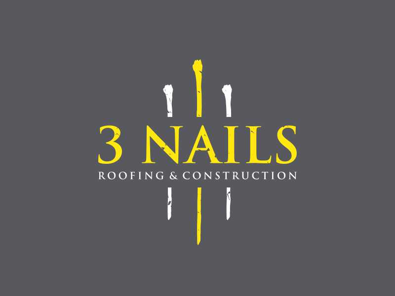 3 Nails Roofing & Construction logo design by Gedibal