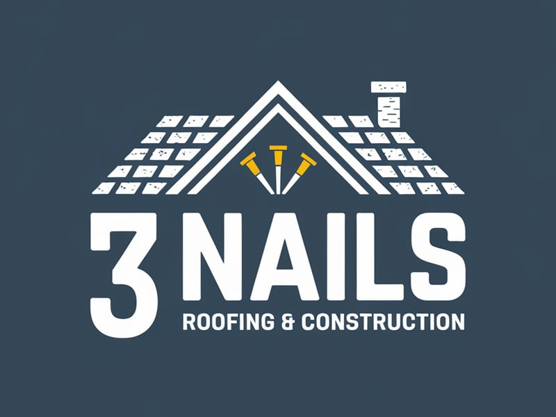3 Nails Roofing & Construction logo design by pixalrahul