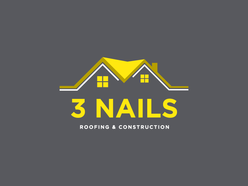 3 Nails Roofing & Construction logo design by arifrijalbiasa