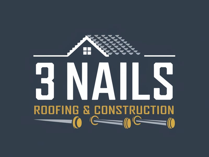 3 Nails Roofing & Construction logo design by pixalrahul