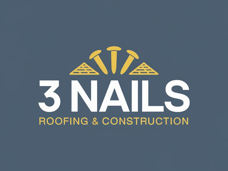 3 Nails Roofing & Construction logo design by pixalrahul