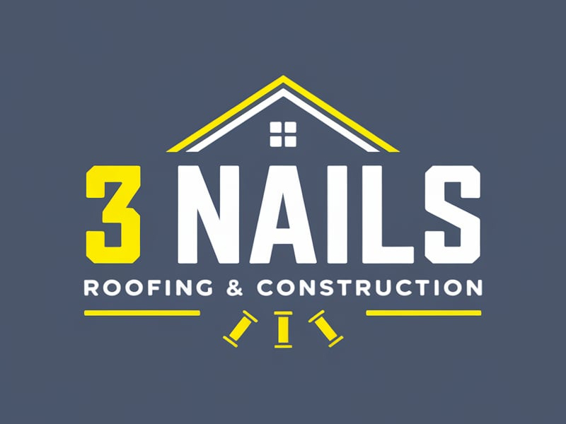 3 Nails Roofing & Construction logo design by pixalrahul