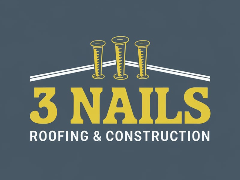 3 Nails Roofing & Construction logo design by pixalrahul