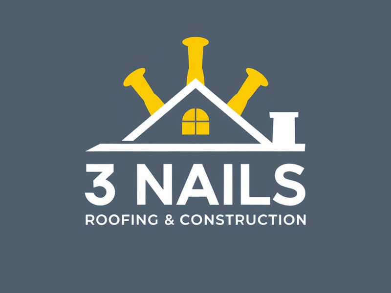 3 Nails Roofing & Construction logo design by pixalrahul