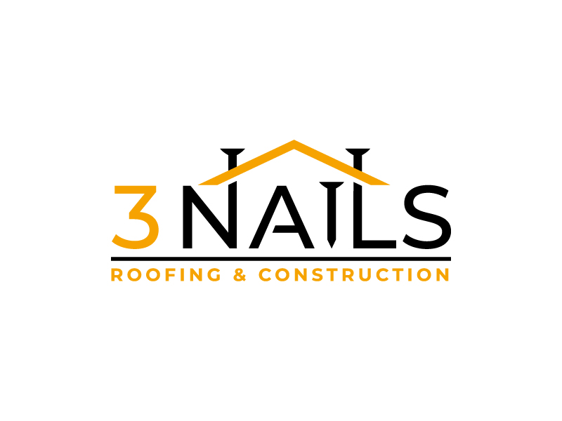3 Nails Roofing & Construction logo design by Krafty