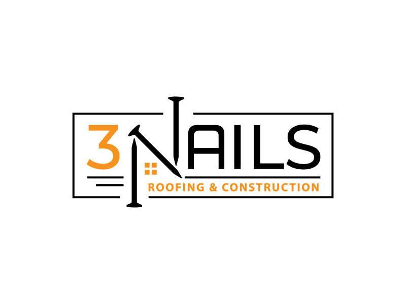 3 Nails Roofing & Construction logo design by Krafty