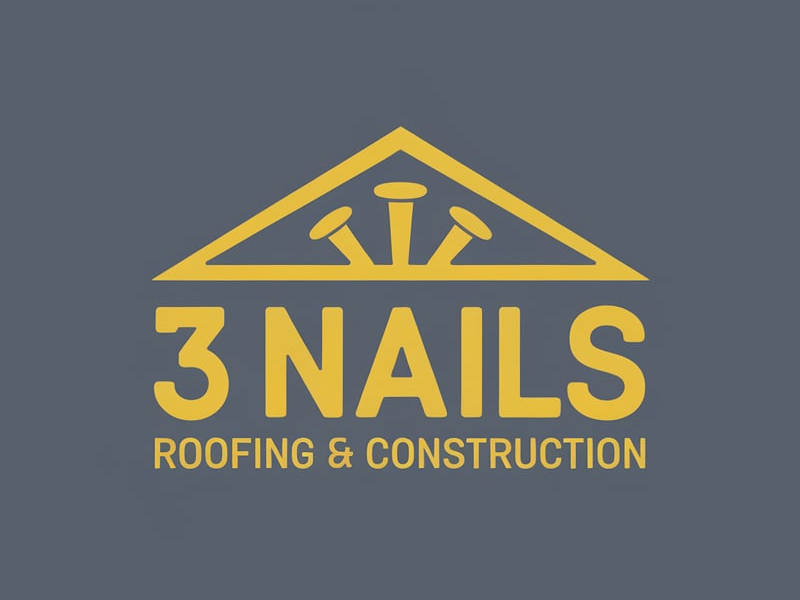3 Nails Roofing & Construction logo design by pixalrahul