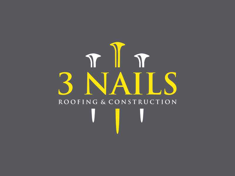 3 Nails Roofing & Construction logo design by Gedibal