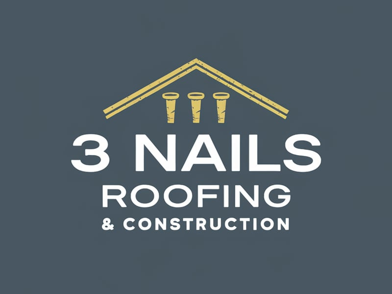 3 Nails Roofing & Construction logo design by pixalrahul