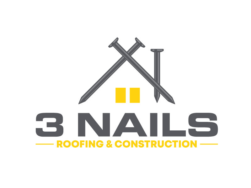 3 Nails Roofing & Construction logo design by nexgen