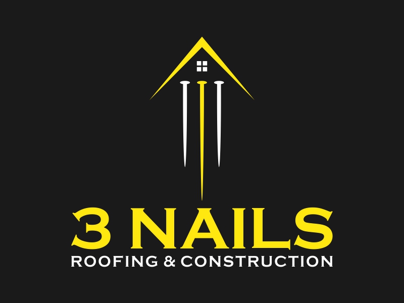 3 Nails Roofing & Construction logo design by creator_studios