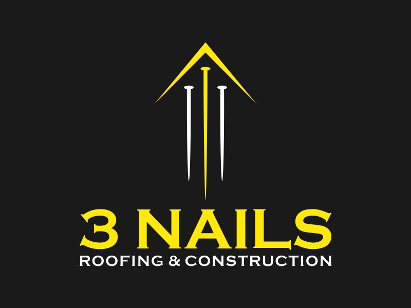 3 Nails Roofing & Construction logo design by creator_studios