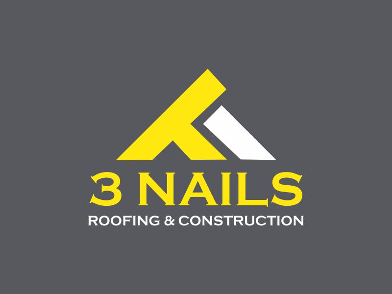 3 Nails Roofing & Construction logo design by giphone