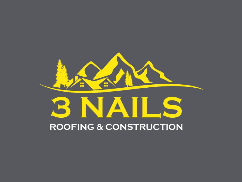 3 Nails Roofing & Construction logo design by giphone