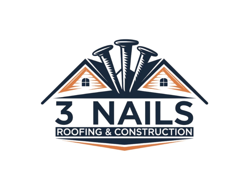 3 Nails Roofing & Construction logo design by Marena