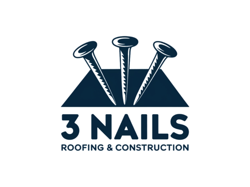 3 Nails Roofing & Construction logo design by Marena